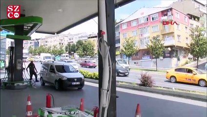 Gaziosmanpaşa'da yolcu otobüsü benzinliğe daldı