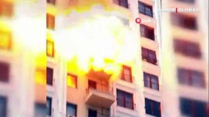 Esenler'de dehşet anları: Klima bomba gibi patladı