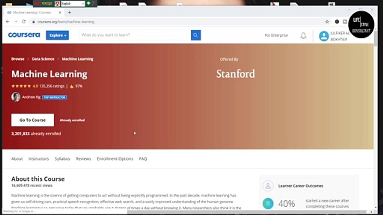 Machine Learning From Stanford University | Coursera |  All Quiz & Assignment Answer| Week-1