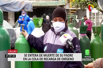 El drama de dos jóvenes que se enteraron de la muerte de su padre cuando hacían cola por oxígeno