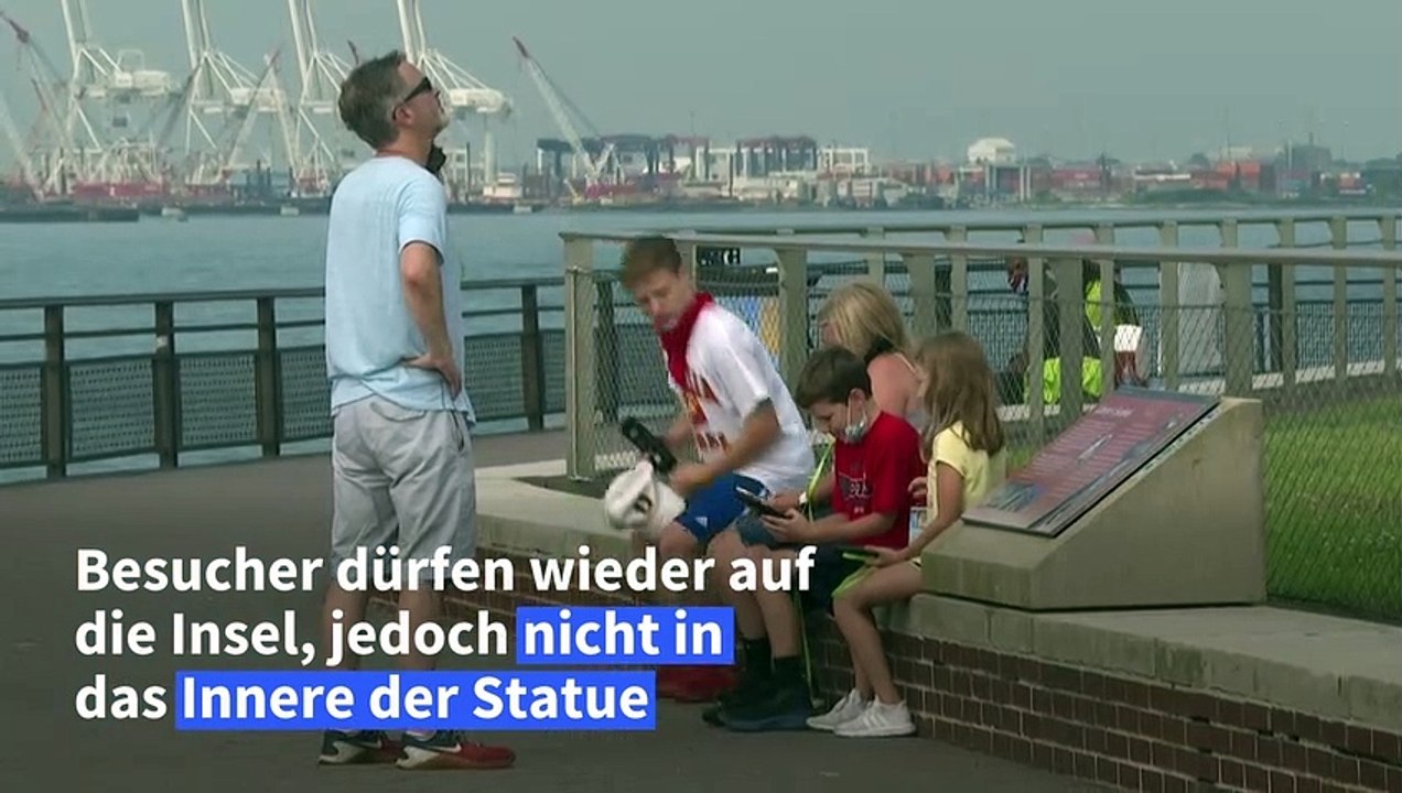 Freiheitsstatue wieder für Besucher geöffnet – von außen