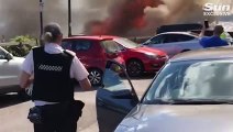 Bournemouth beach hut fire sparks major evacuation as three huts go up in flames
