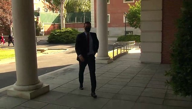 Entrada de Sánchez al Consejo de Ministros tras el acuerdo con la UE
