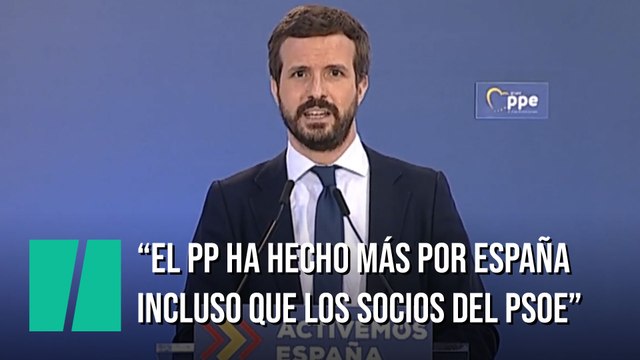 Pablo Casado: El Partido Popular ha hecho más por España, incluso, que los socios del Partido Socialista