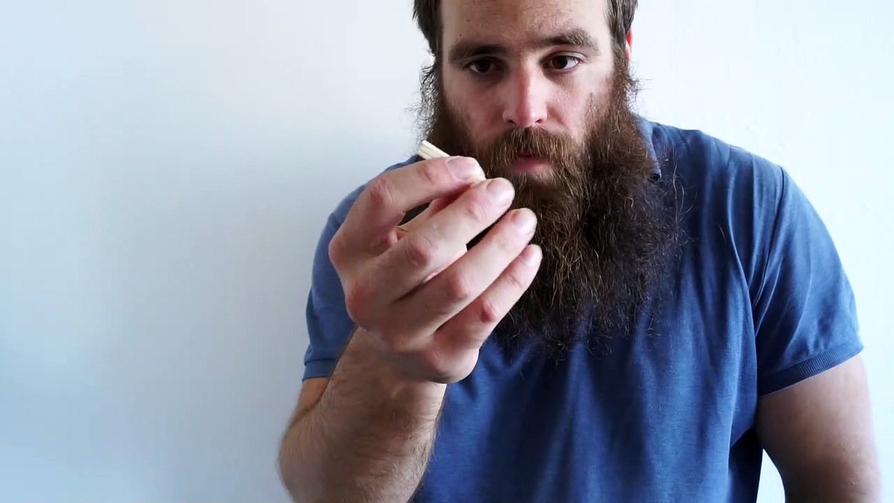 Breaking three medium sized match sticks and then breaking two small ones