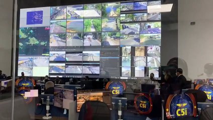 Luis Abinader visita el C5i en el Ministerio de Defensa