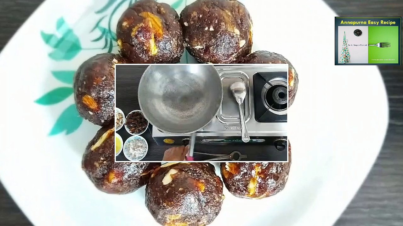 केवल एक चम्मच शक्कर में बनाइये दो स्वीट्स खजूर लड्डू, खजूर चॉकलेट  Dates Laddoo & Dates Chocolates - Make two sweet items only with one tbsp of sugar