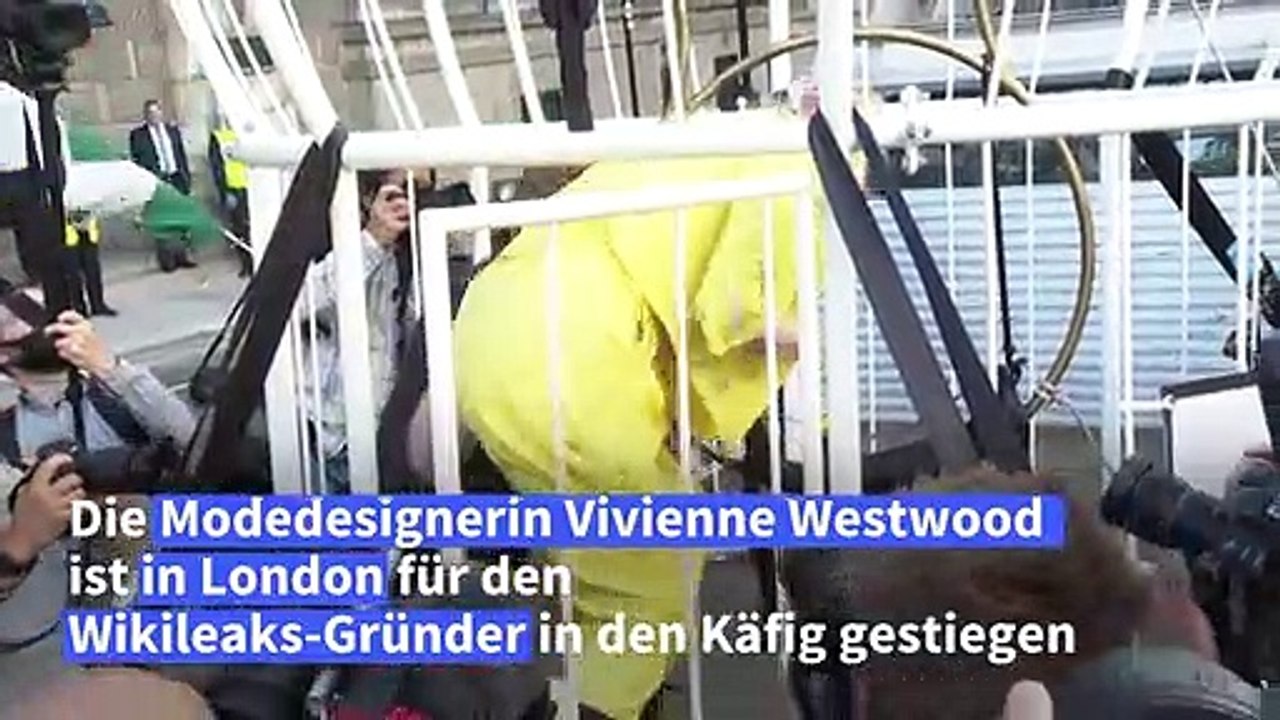 Vivienne Westwood steigt für Assange in den Käfig