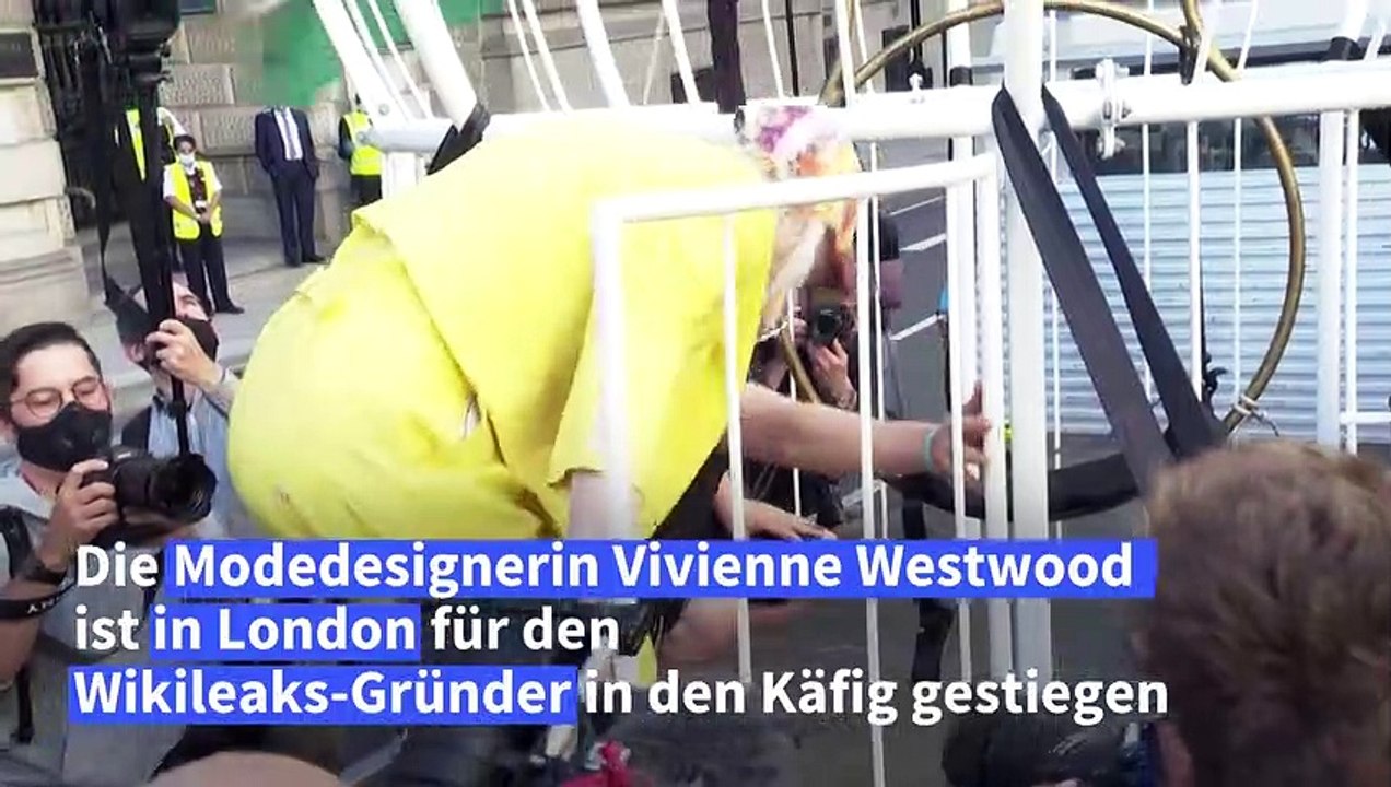 Vivienne Westwood steigt für Assange in den Käfig