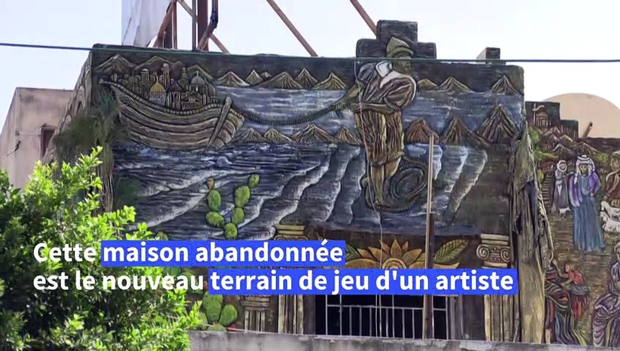Gaza: un artiste blessé transforme une maison abandonnée
