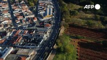 Brésil : images de tombes fraîchement creusées à Sao Paulo