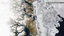 Sea Ice Creates Stunning Patterns as it Escapes the Arctic Ocean