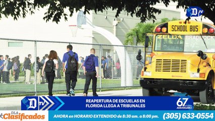 Reapertura de escuelas en Florida llega a tribunales | El Diario en 90 segundos