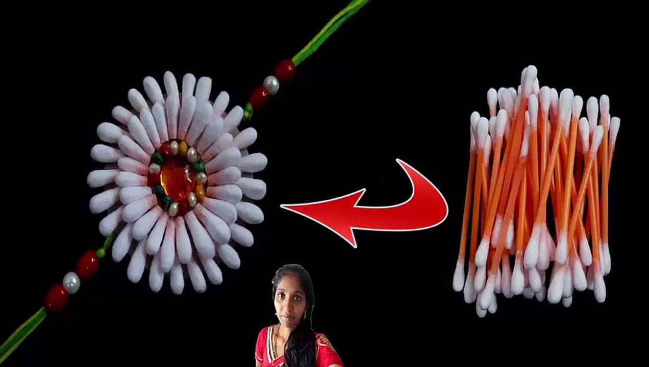 DIY Cotton Buds Rakhi | How to make Rakhi at home with Cotton Buds | Handmade Rakhi | Raksha Bandhan 2020