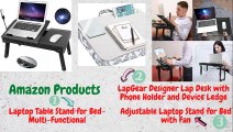 Moclever Laptop Table | LapGear Designer | Adjustable Laptop Stand for Bed with Fan | Amazon Product