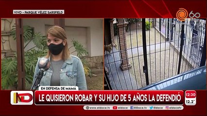 Su hijo de 5 años la defendió del ladrón