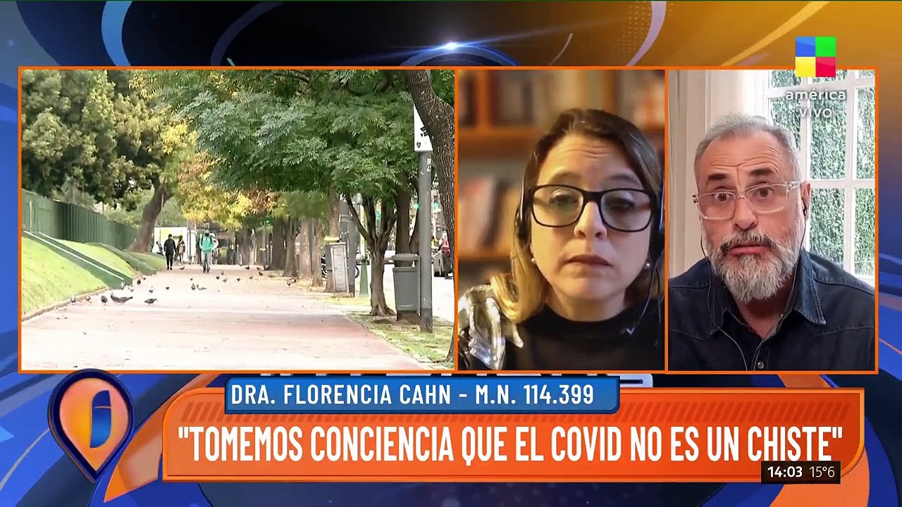 Dra. Florencia Cahn: "El covid-19 no es un chiste"