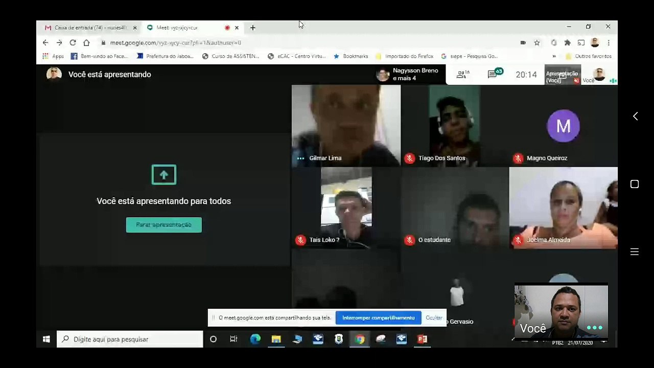 Aula online- prof. Marcos - segurança.