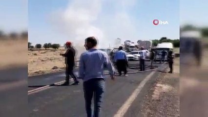 Sürücünün attığı sigara izmariti aracı küle çevirdi