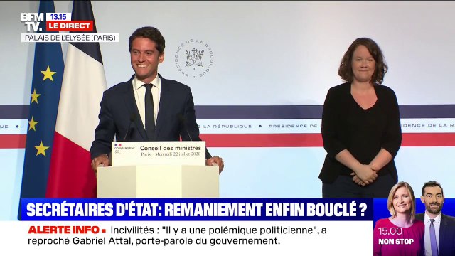 Gabriel Attal assure que les secrétaires d'État n'on pas encore été nommés car le conseil européen a duré plus de temps que prévu