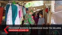 TNI Bagikan 1200 Bansos Sembako di Depok