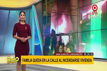 SJL: familia queda en la calle al incendiarse su vivienda