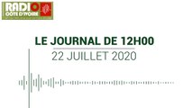 Journal de 12 heures du 22 juillet 2020 [Radio Côte d'Ivoire]