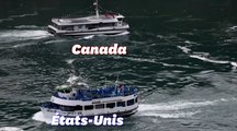 Aux chutes du Niagara, le contraste entre touristes canadiens et américains est frappant