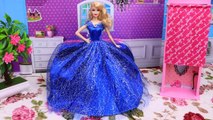 Barbie Doll Morning Routine Story with Glam Evening Dress by PLAY TOYS