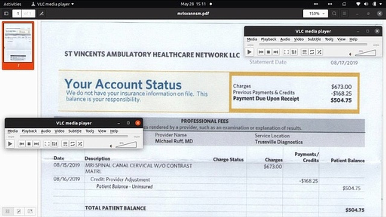 Part 2 St. Vincent's Primary Care Northside Medical Associates MRI Confusion