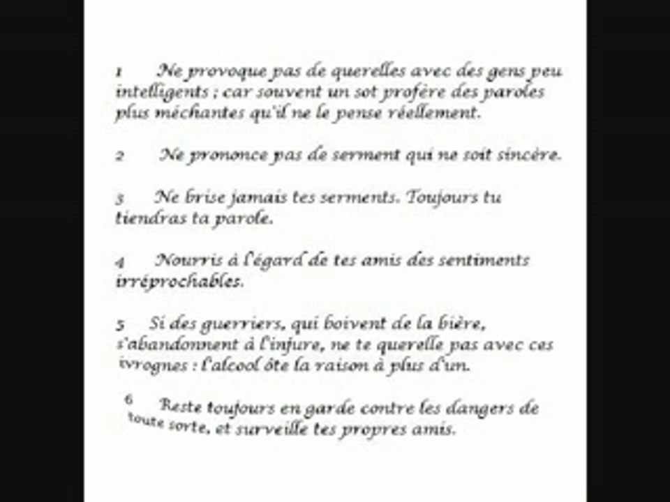 Règle de vie et code d'honneur