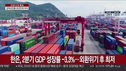 2분기 성장률 -3.3% 추락…외환위기 뒤 최저
