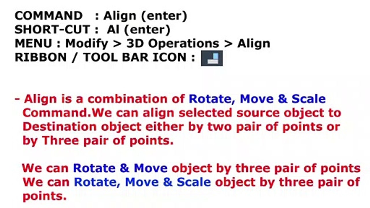 How to Align Selected Object in AutoCAD Software?