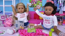 Baby Dolls Sleepover Party Packing Doll Clothes!