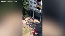 Fransa'da bir apartmanda çıkan yangın sırasında 2 kardeş  kendini 4'Üncü kattan aşağıya attı