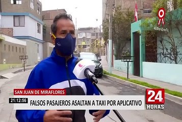 SJM: delincuentes pidieron taxi por aplicativo y asaltaron a chofer