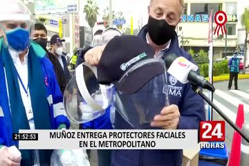 Alcalde Muñoz realizó la entrega de 500 protectores faciales en el Metropolitano