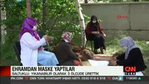 Erzurum'da yöresel yün dokuma ihramdan maske ürettiler