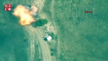Azerbaycan ordusu sınır hattındaki Ermenistan mevzilerini böyle vurdu