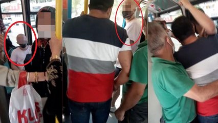 Download Video: Metroda kadınların gizlice fotoğrafını çektiği iddia edilen şüpheli darp edildi