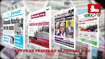 REVUE DE PRESSE CAMEROUNAISE DU 23 JUILLET 2020