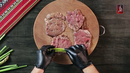 لفائف اللحم مع الهليون | #لحم_وبس