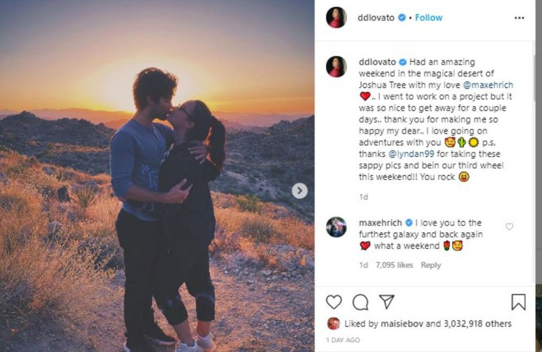 Demi Lovato anuncia que está noiva de Max Ehrich