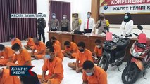 Polres Kediri Kota Tangkap Belasan Pelaku Tindak Pidana