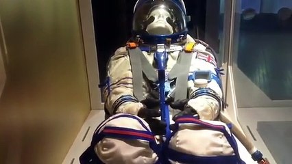 Spacesuit and launch couch space centre Leicester