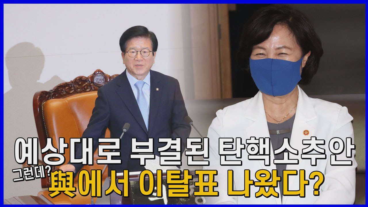 [나이트포커스] 예상대로 추미애 탄핵소추안 부결...그런데 여당 이탈표가 있다? / YTN