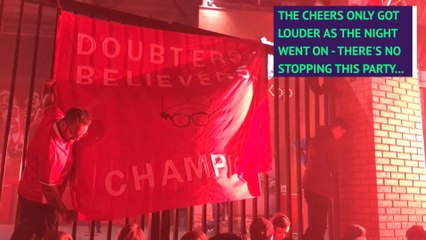 VIRAL: Football: Liverpool fans celebrate title win outside Anfield