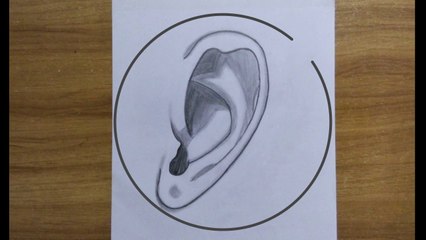 How to Draw An ear for beginners Step by Step | Drawing Universe