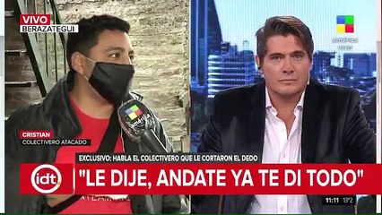 Le cortaron el dedo a un colectivero: " Lo guardé en el freezer para ver si me lo pueden volver a poner"