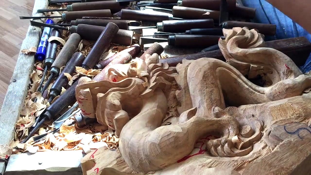 Dragon Wood Carving ^^^ Most Satisfying Video of Wood Carving With Chisel ^^^ #3